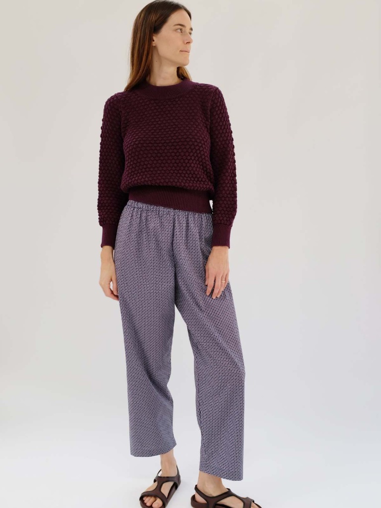 Beklina The Basic Pant In Histajaja Blue Crisp Japanese Cotton Summer S / M Nwt — image 3 of 8